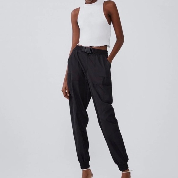 Zara | Pants u0026 Jumpsuits | Zara Water Repellent Nylon Jogger Pants Nwt |  Poshmark